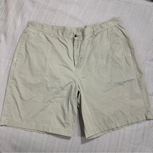 Disney Parks shorts, size 42, tan. Pockets, cotton, Mickey logo, Florida, WDW